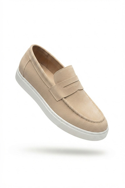 Zerenyus Jy180 Estilo X Laceless Suede Men's Casual Sports Classic Shoes - Cream