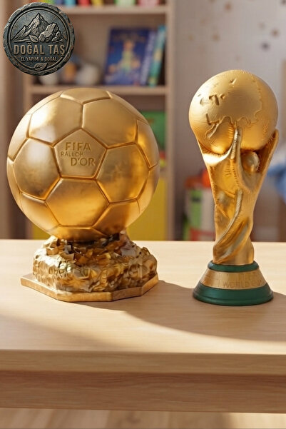 Craft3D Atölye Dünya Kupası Ve Ballon D'or (15 CM BOYUNDA)-hediye Paketi Ile ...