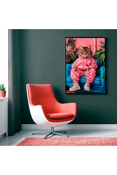 MallDeco Tablou Canvas Portret Urban Stylish, Finisaj Lucios, cu Decor Acrili...