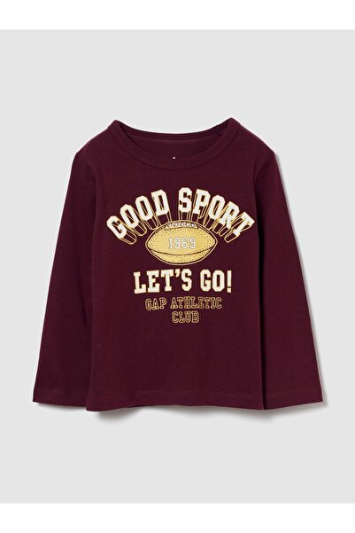 GAP Erkek Bebek Bordo Mix & Match Grafik Baskılı T-Shirt
