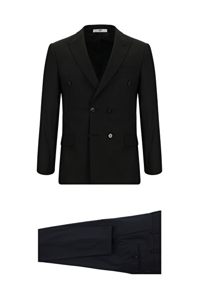 Kiğılı 7 Drop Super Slim Fit Extra Slim Fit Patterned Double Breasted Suit