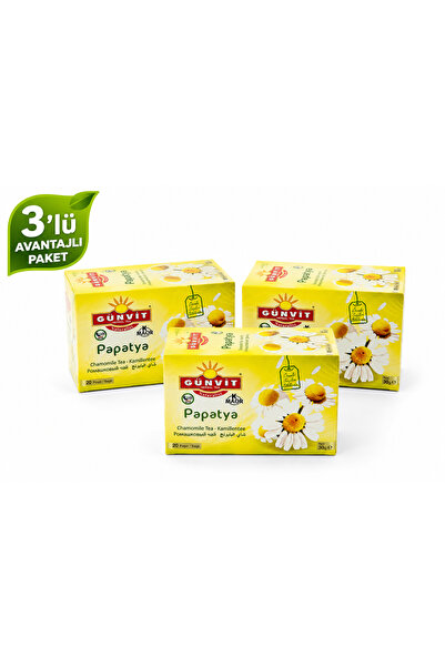 Papatya Çayı Bardak Süzen Poşet 20'li Kutu X 3