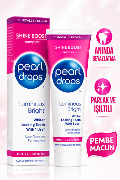 Pearl Drops Luminous Bright - Beyazlatıcı Diş Macunu, Anında Etkili, Işıltılı...