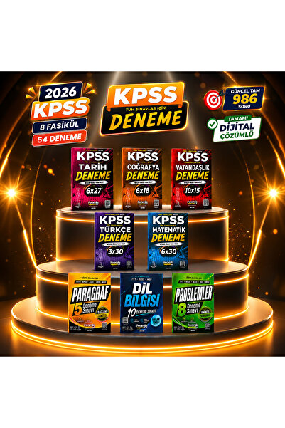Peramila Yayıncılık 2026 KPSS GYGK Tüm Dersler 54 Deneme QR Çözümlü (5 Branş ...