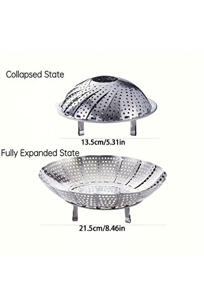Choice 1PC Foldable Stainless Steel Steamer, Collapsible Cooking Rack for Kit...
