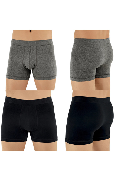 Şahinler E031 Men's Lycra Boxer Briefs 3Black-3Dark Gray XXL