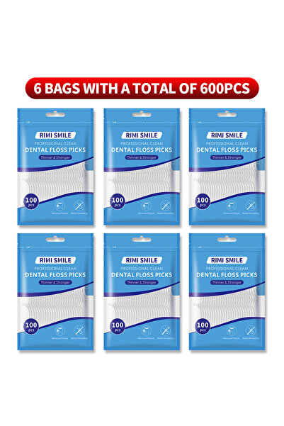 Choice3 6 bags of 600PCS 600PCS/300PCS/100PCS/50PCS/30PCS - Dental floss stic...
