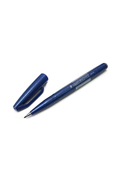 Pentel Brush Sign Pen İmza Kalemi Blue
