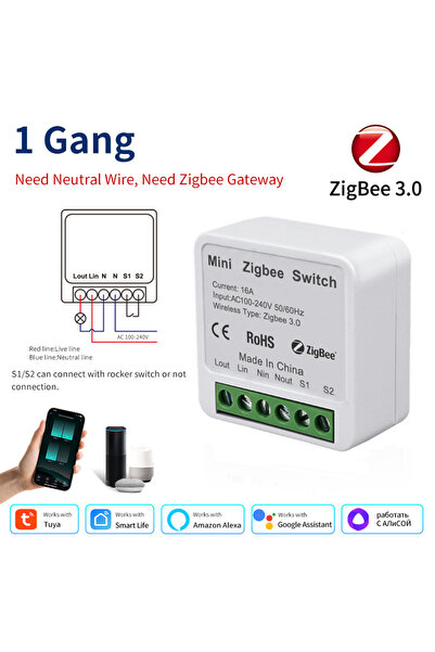 choice2 GGBEE 1CH ZigBee Switch 1/2/3 Gang Tuya ZigBee 3.0 Smart Switch Relay...