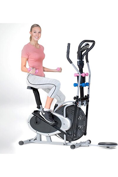 BUNCA Orbitrack 3 in 1 Home Use Stationary Bike + Elliptical Trainer + Cross ...