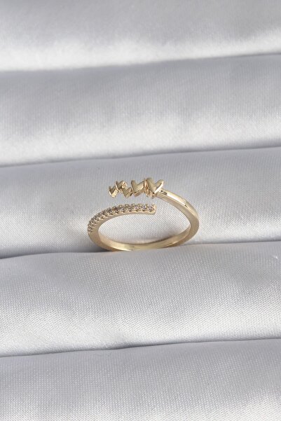 Inure Jewelry خاتم نسائي من النحاس الذهبي اللون مزين بحجر الزركون على شكل قلب