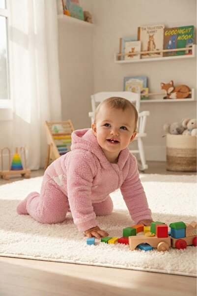 Ercahome tekstil 100% Cotton Welsoft Jumpsuit / Yavruağzı Girl's Jumpsuit