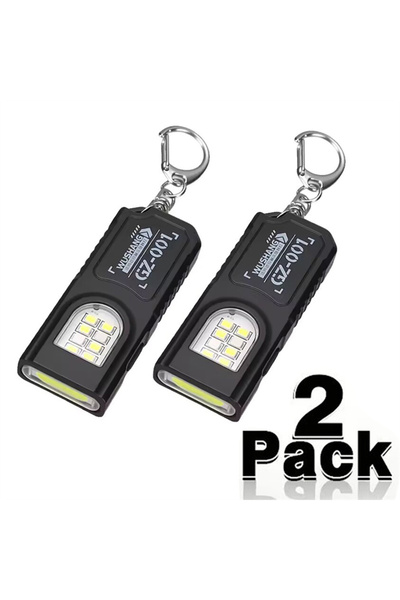 choice2 مصباح يدوي LED صغير قوي قابل لإعادة الشحن مع حلقة مفاتيح، إضاءة عمل م...