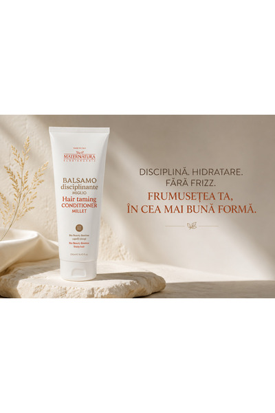 MaterNatura Balsam Anti Frizz 250ml cu Extract de Mei, Aloe Vera si Unt de Sh...