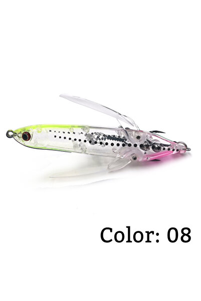 Choice Color 08 2023 New Dragonfly Topwater Crawler Bait 80mm 6.5g Artificial...
