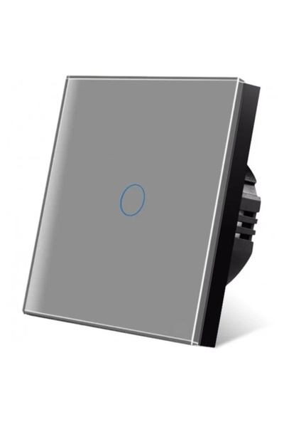 iUni Touch switch for stairwell, cross head 1F, Tempered glass, LED, Silver