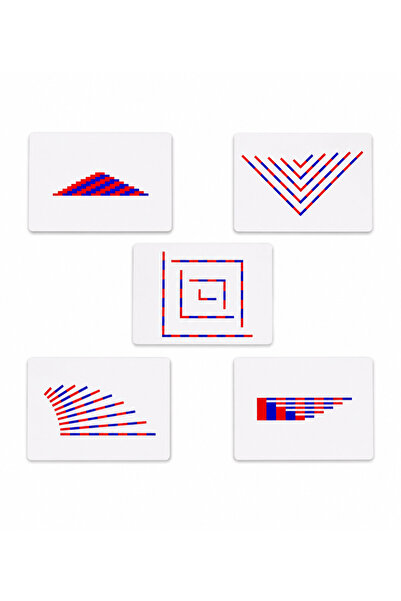 Montessori Gemisi Montessori Red Blue Sticks Direction Cards |   Montessori C...