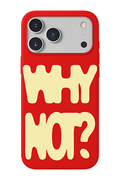 shoptocase iPhone 17 Pro Max/18 Pro Max Uyumlu Why Not ? Desenli İçi Süet Lan...