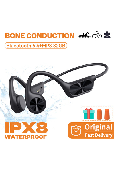 Choice Black 32GB New IPX8 Waterproof Swimming Earphone Bone Conduction Headp...