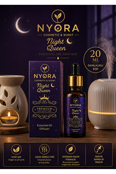 NYORA NIGHT QUEN 20 Ml Damlalıklı Hava Nemlendirici Ve Buhurdanlık Esansı