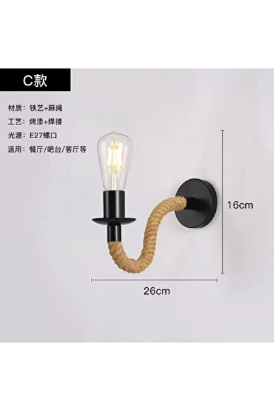 Choice No light bulb black-C Bedside Bedroom Decorative Wall Lamp Retro Stair...
