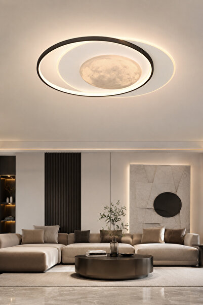 ESSLİGHT Fullmoon 50 Cm 3 Renk Işık Özellikli Led'li Modern Salon Mutfak Yata...