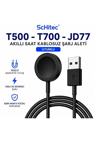 schitec T500 - T700 - JD77 Akıllı Saat Şarj Cihazı