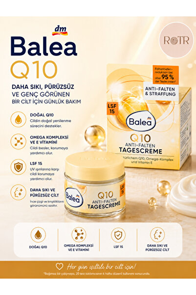 BALEA Kırışıklık Karşıtı Yüz Kremi Q10 SPF 30, ALMAN KALİTESİ