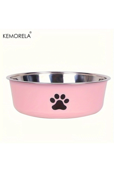 Choice 22cm Pink KEMORELA Non-Slip Stainless Steel Pet Bowl for Large Medium ...