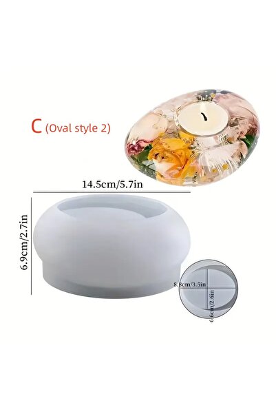 Choice3 C Tealight Candle Holder Resin Silicone Mold, Crystal Ball/Sphere Epo...