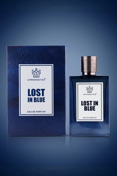 Uppernotes Lost in Blue EDP Unisex 80ml | Mandarin Iris Violet Patchouli Powdery Clean | Fresh Long Lasting Elegant Daily Fragrance UAE