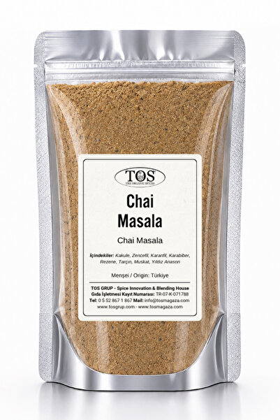 TOS The Organic Spices Chai Masala 100 gr Indian Tea Spice Blend - Premium Qu...