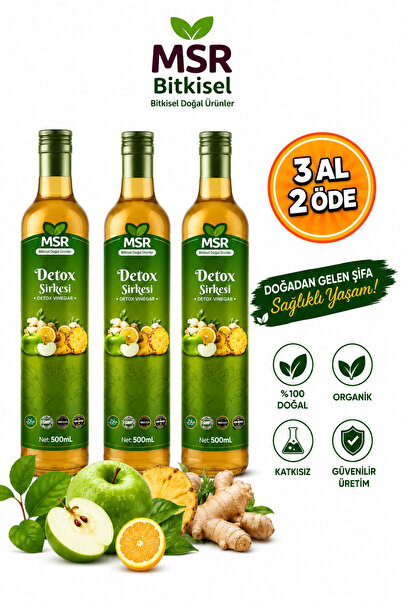 MSR BİTKİSEL DOĞAL ÜRÜNLER Msr Bitkisel Detox Sirke Doğal Fermantasyon 250 ml