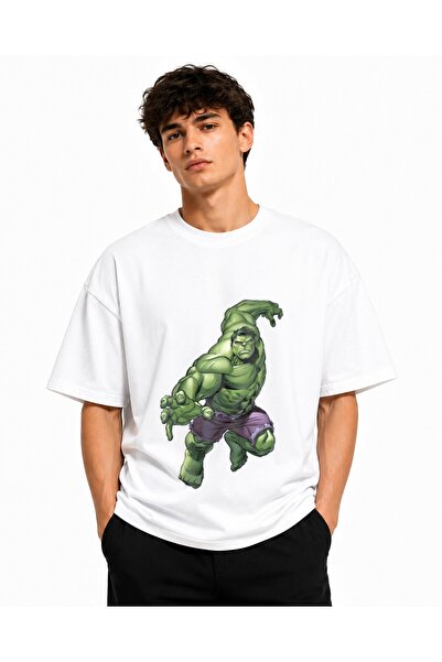 Inscriptie Tricou Unisex Bumbac Premium Casual " Hulk action "