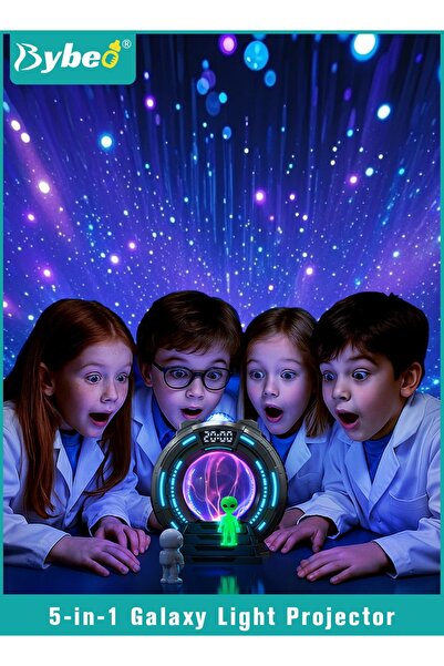 BYBEO Galaxy Projector with Plasma Ball, Kids Projector Night Light, Aurora L...