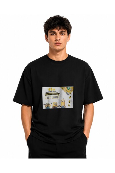 Inscriptie Tricou Unisex Bumbac Premium Casual " Prieteni minioni "