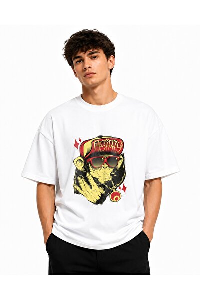 Inscriptie Tricou Unisex Bumbac Premium Casual " Art monkey "