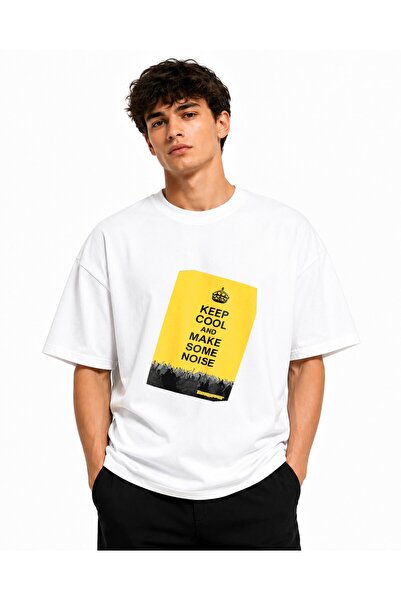 Inscriptie Tricou Unisex Bumbac Premium Casual " Keep cool and make some nois...