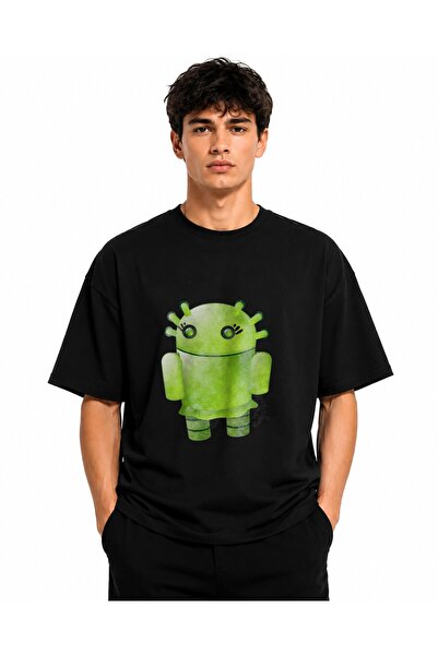 Inscriptie Ουνισέξ Βαμβακερό T-Shirt Υψηλής Ποιότητας  "Android icon 3D "