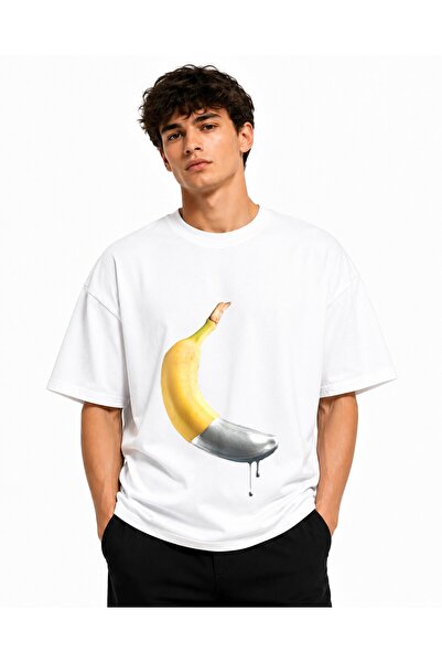 Inscriptie Tricou Unisex Bumbac Premium Casual " Banana grund "