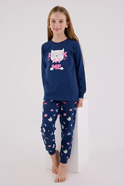 HAUSEkids 2-8 Years Look Cat Girl Suit-Indigo