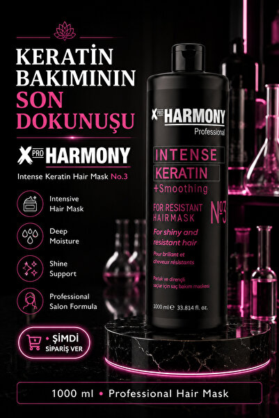 X Pro Harmony İntense Keratin No 3 Smoothing Hair Mask Maske 1000ml
