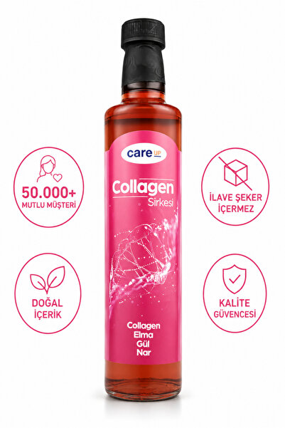 Care Up Collagen (Kolajen) Elma, Gül ve Nar İçeren Sirke Karışımı 500 ml