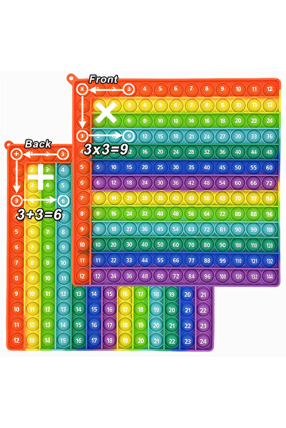 Choice1 Orange MA-12 Multiplication Games Addition Chart Fidget Toys, 12x12&1...