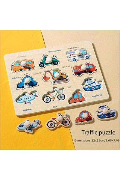 choice2 transportation Montessori Early Education Geometry Beginner Puzzle Bo...