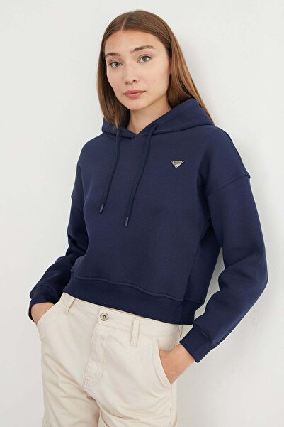 Fulla Moda 3 Thread Triangle Metal Emblem Hooded Sweatshirt