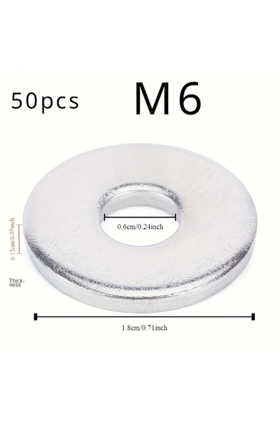 Choice1 50pcs M6x18x1.2 [Popular Choice] 30/50pcs Heavy-Duty Stainless Steel ...