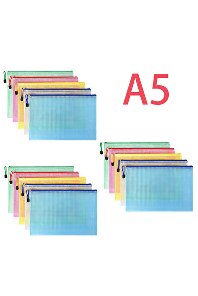 Choice5 15 Pcs - A5 5-100Pcs A4/A5/A6 Stationery Storage Folder File Mesh Zip...