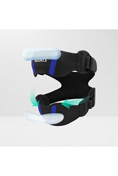 Aolikes Black blue 1PCS Patella Knee Strap with Ergonomic Silicone Pad for Pa...