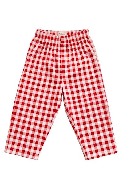 elibaby Unisex %100 Pamuk Poplin Kumaş Baggy Pantolon
